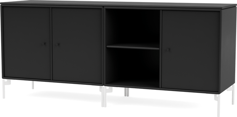 Save Lowboard - With Legs - Montana - Shelving - Anthracite - Matte Chrome - HORNE