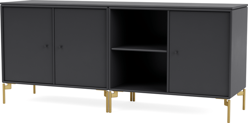 Save Lowboard - With Legs - Montana - Shelving - Anthracite - Matte Chrome - HORNE