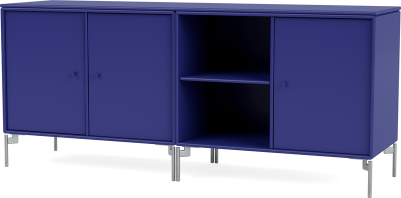 Save Lowboard - With Legs - Montana - Shelving - Anthracite - Matte Chrome - HORNE