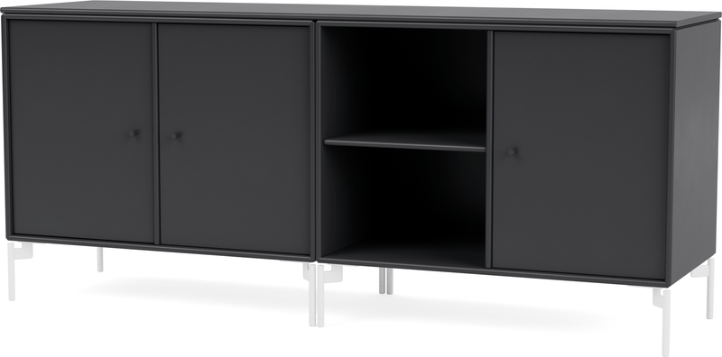 Save Lowboard - With Legs - Montana - Shelving - Anthracite - Matte Chrome - HORNE