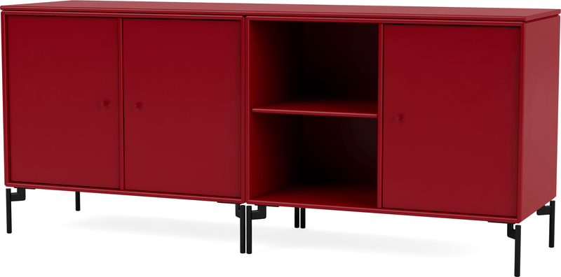 Save Lowboard - With Legs - Montana - Shelving - Anthracite - Matte Chrome - HORNE