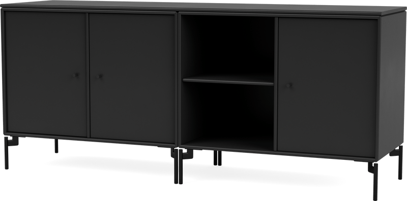 Save Lowboard - With Legs - Montana - Shelving - Anthracite - Matte Chrome - HORNE