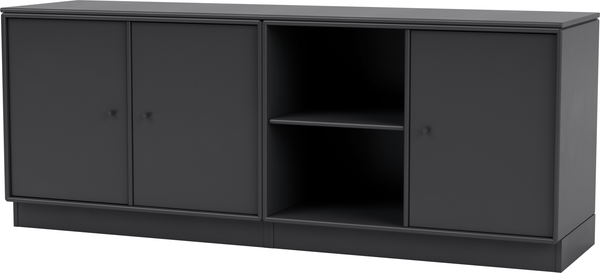 Save Lowboard - With Plinth Base - Montana - Shelving - Anthracite - 2.7" - HORNE