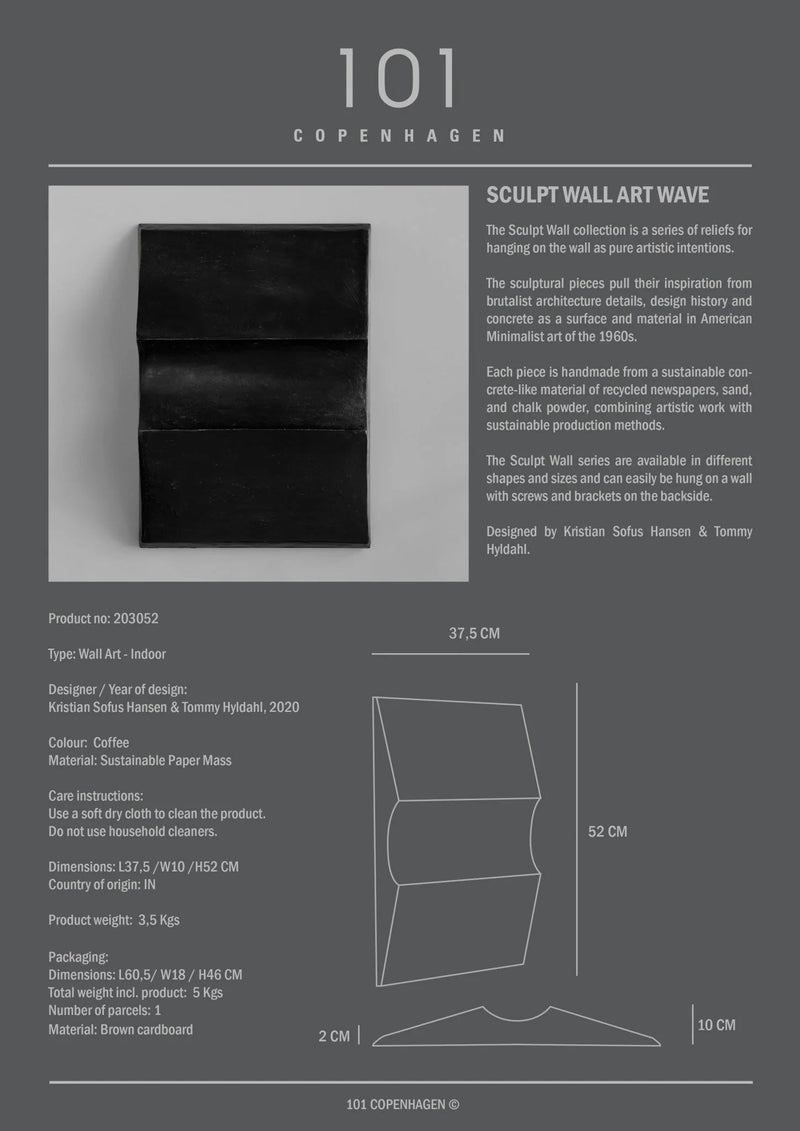 Sculpt Art - Wave - 101 Copenhagen Art + Objects - Coffee - HORNE