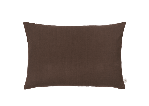 Sen Cushion - Rectangular - Ferm Living Bedding + Pillows - Dark Chocolate - HORNE