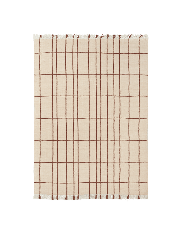 Sen Rug - 140 x 200 - Ferm Living Rugs - Parchment/Chestnut - HORNE