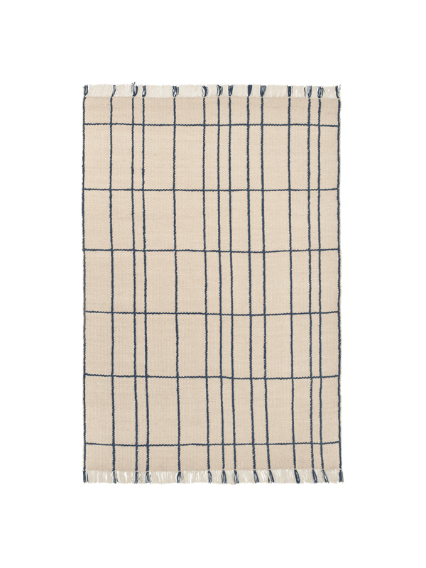 Sen Rug - 170 x 240 - Ferm Living Rugs - Parchment/Indigo - HORNE
