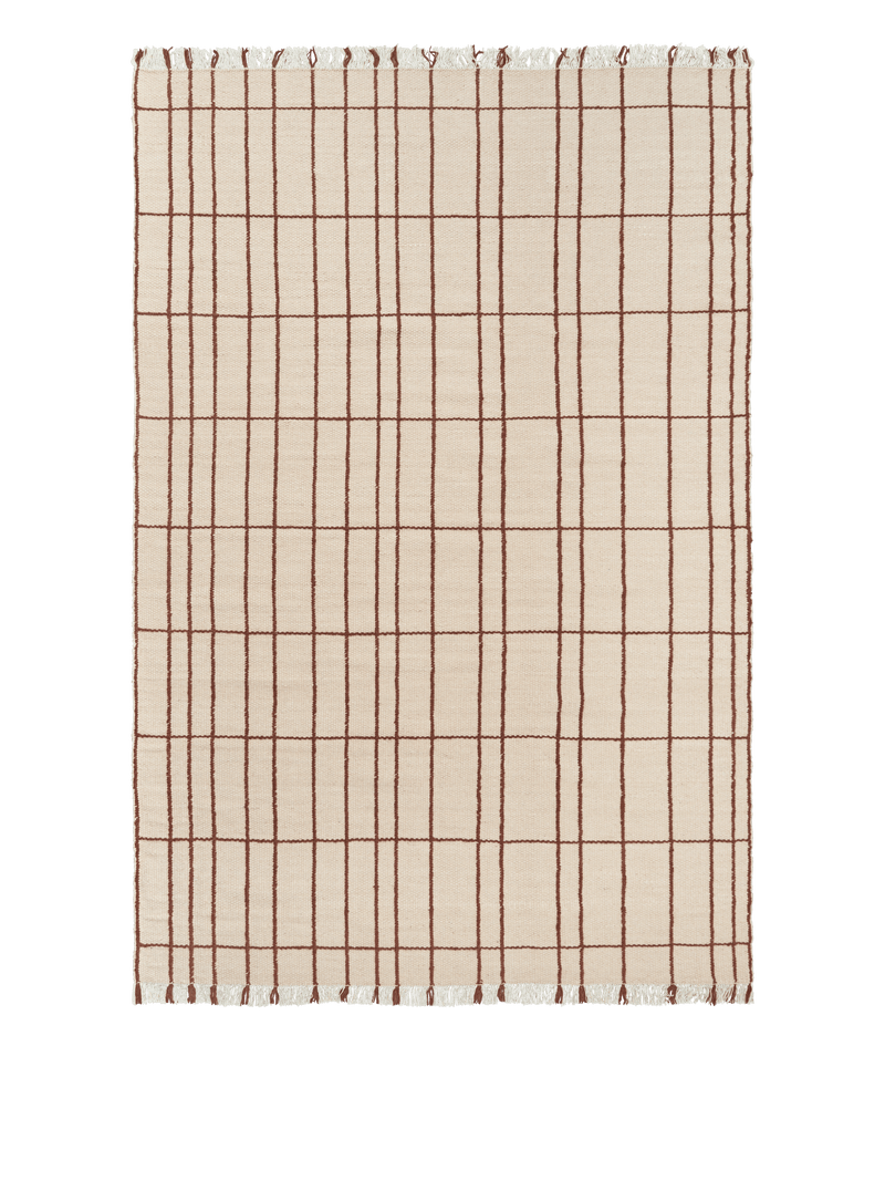 Sen Rug - 200 x 300 - Ferm Living Rugs - Parchment/Chestnut - HORNE