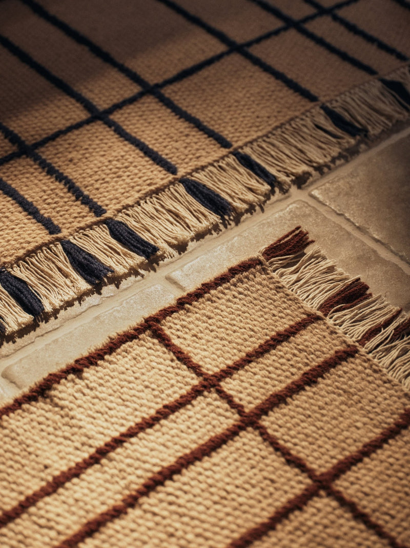 Sen Runner - 80 x 200 - Ferm Living Rugs - Parchment/Chestnut - HORNE