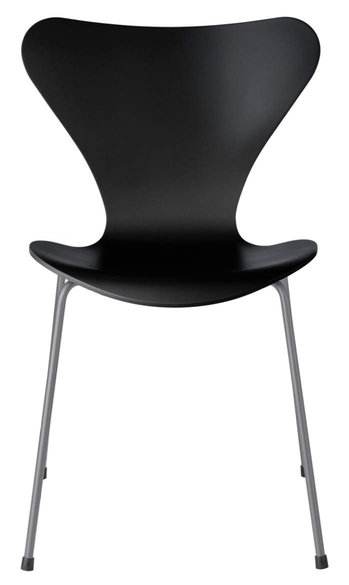 Series 7 Chair - Lacquered - Fritz Hansen - Chairs - Black - Chromed Steel - HORNE
