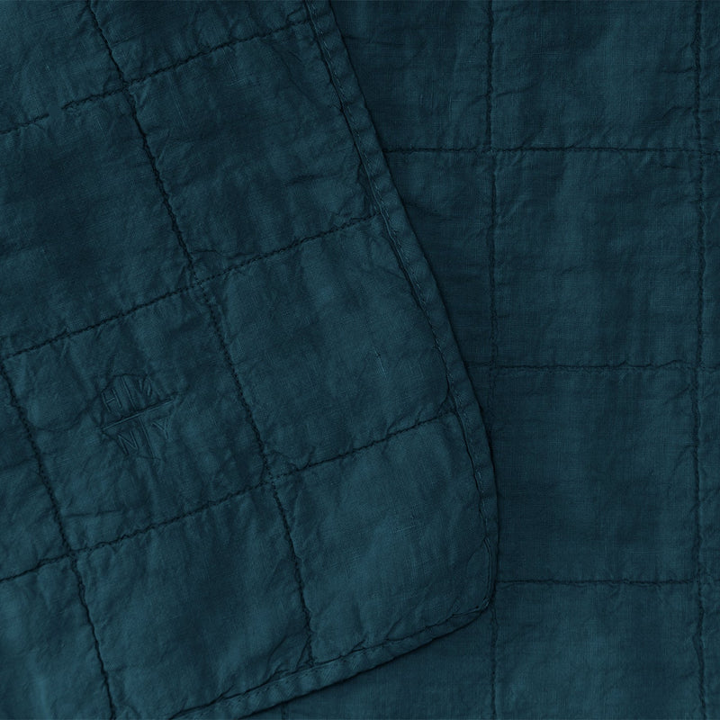 Simple Linen Quilt - Hawkins New York Bedding + Pillows - White - Queen - HORNE