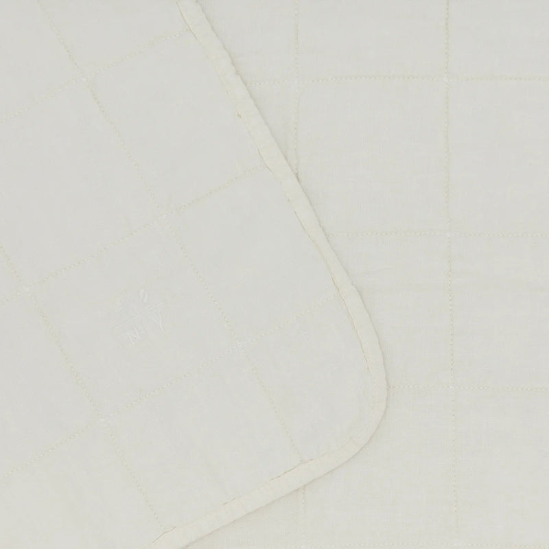 Simple Linen Quilt - Hawkins New York Bedding + Pillows - White - Queen - HORNE