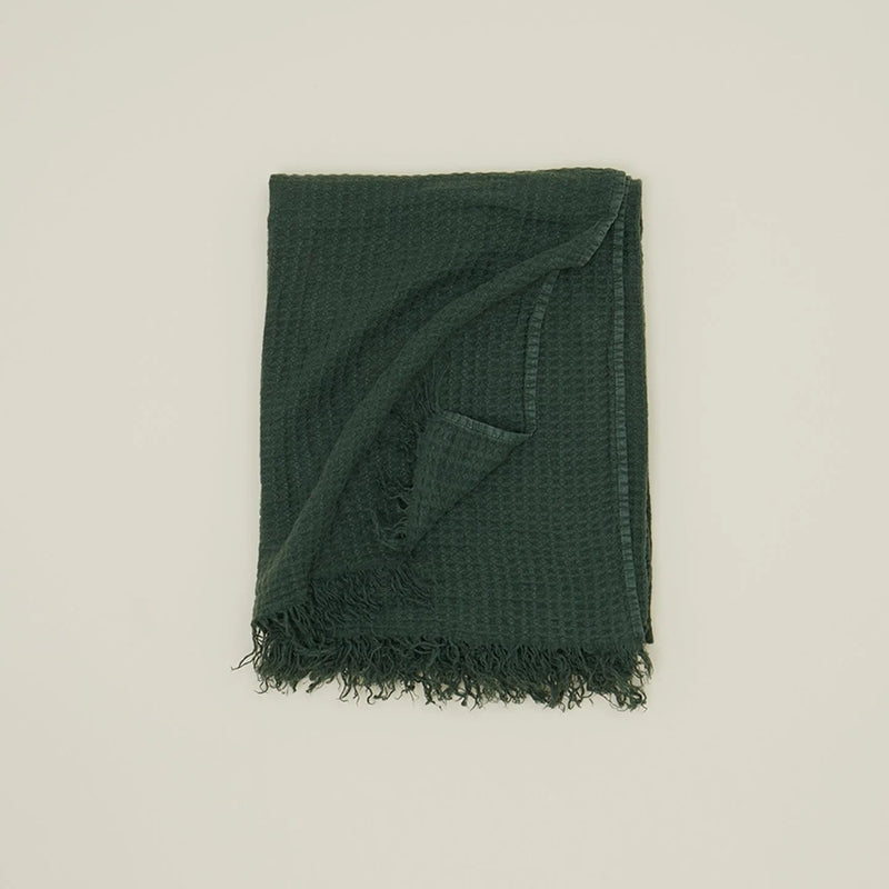 Simple Linen Throws - Hawkins New York Blankets + Throws + Pillows - Light Grey - HORNE