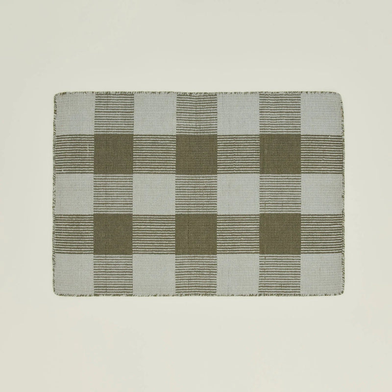 Simple Plaid Rug - Hawkins New York Rugs - Ivory/Flax - 2'W x 3'L - HORNE