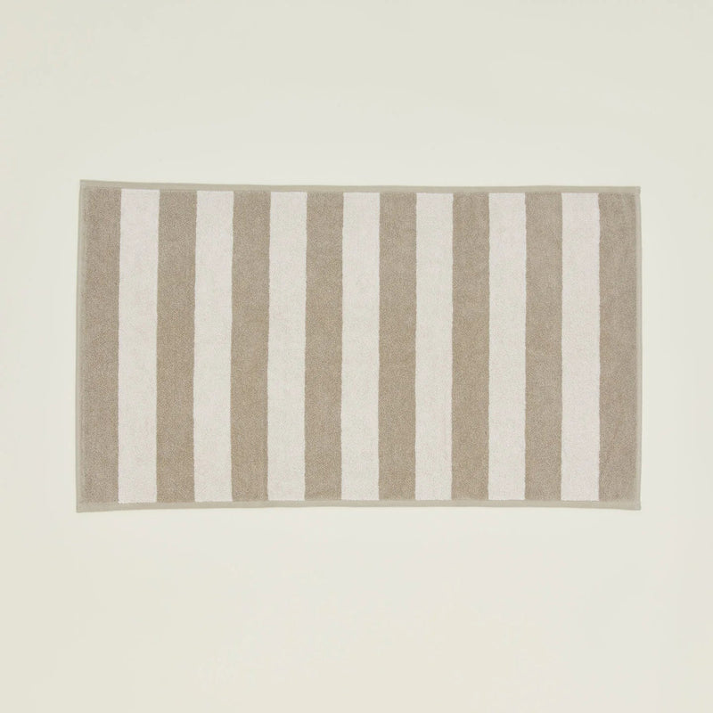 Simple Striped Terry Bath Mat - Hawkins New York Bath - Ivory/Flax - HORNE