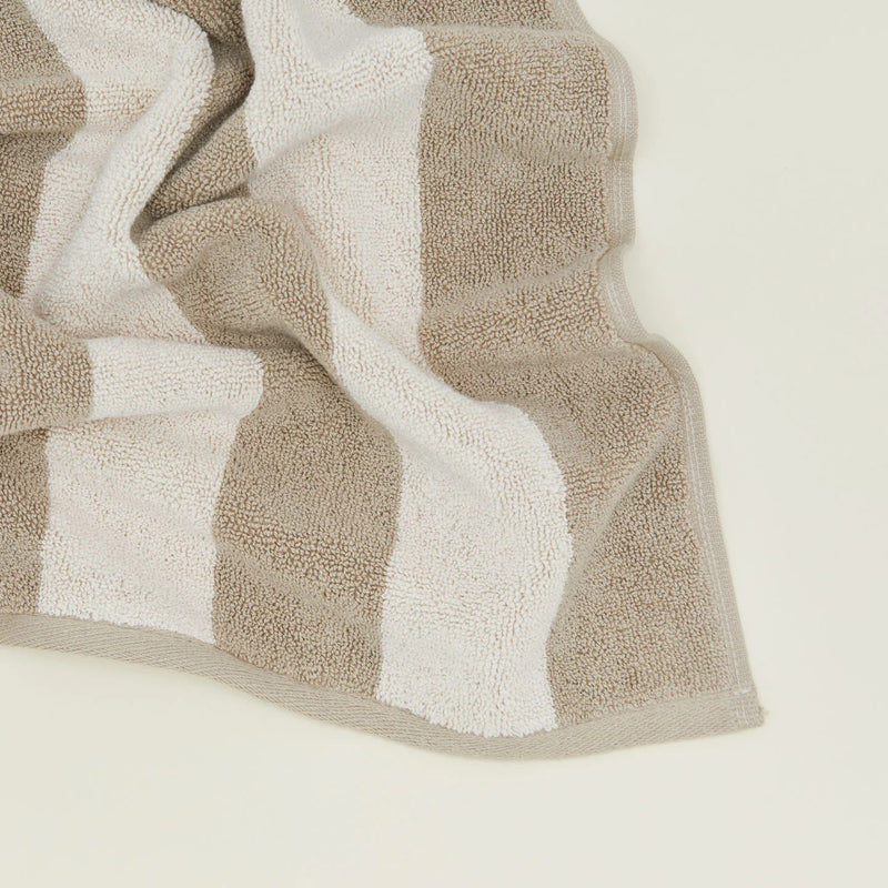 Simple Striped Terry Bath Mat - Hawkins New York Bath - Ivory/Flax - HORNE