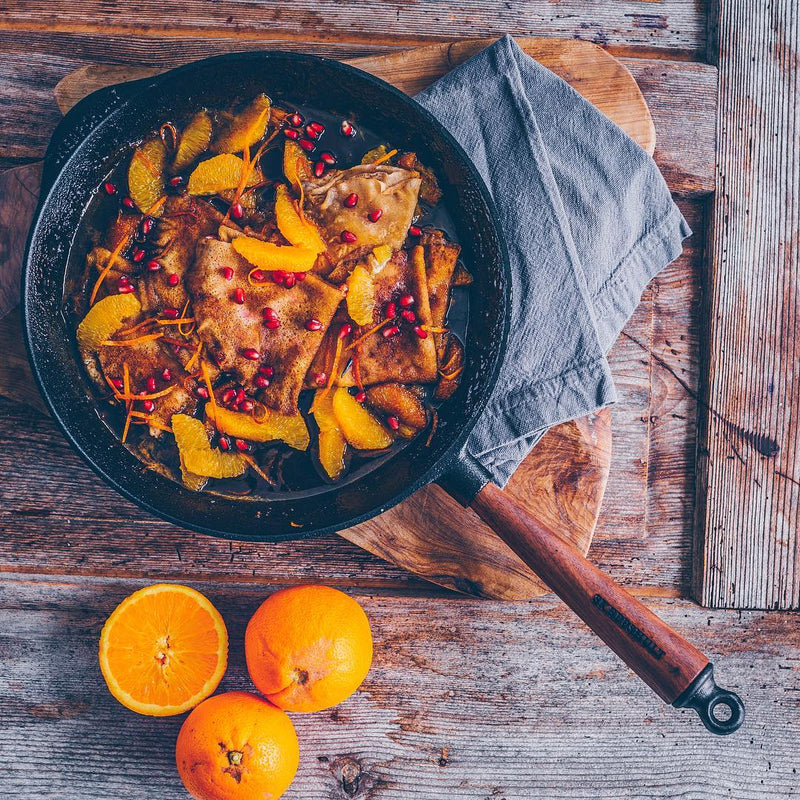 Skillet with Walnut Handle - 10