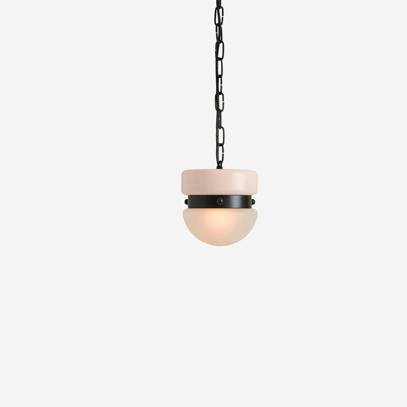 Slab Hemisphere Pendant Small - Workstead - Ceiling Lights - Matte Black Enamel - 24