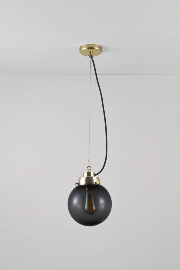 Small Globe Pendant - Original BTC Pendants - Brass - Anthracite - HORNE