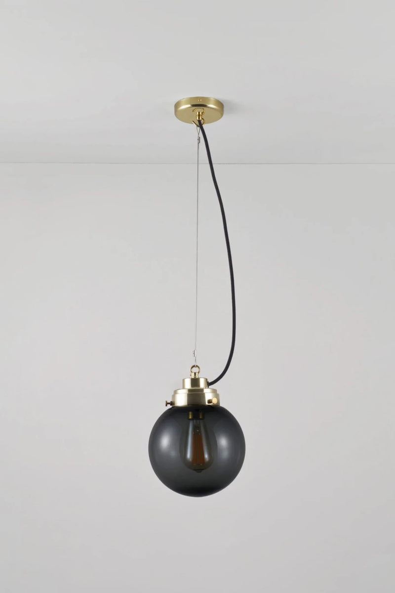 Small Globe Pendant - Original BTC Pendants - Brass - Anthracite - HORNE