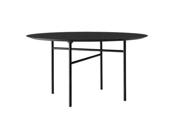 Snaregade Dining Table - Round - Audo Copenhagen Tables - Black | Black Oak - 138 - HORNE
