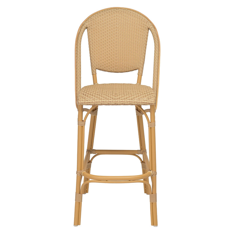 Sofie Outdoor Bar Stool - Sika Design - Stools + Benches + Ottomans - Natural Rattan Frame - HORNE