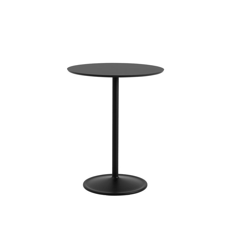 Soft Café Table - Round - Muuto Table + Task - Black Nanolaminate/Black - Low - HORNE