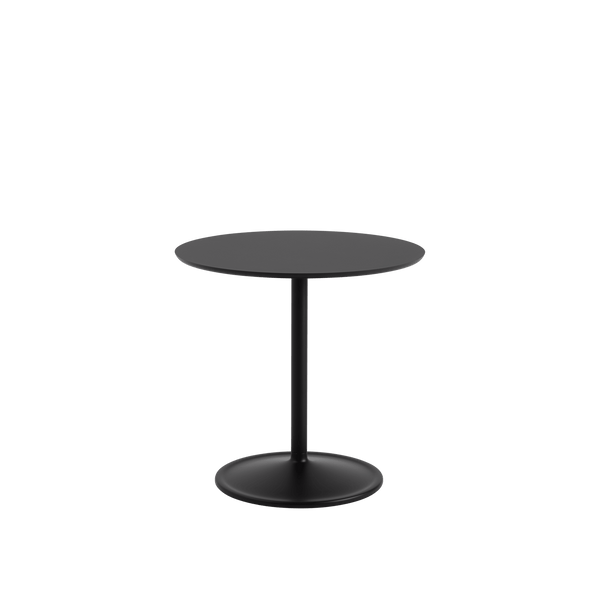 Soft Café Table - Round - Muuto Table + Task - Black Nanolaminate/Black - Low - HORNE