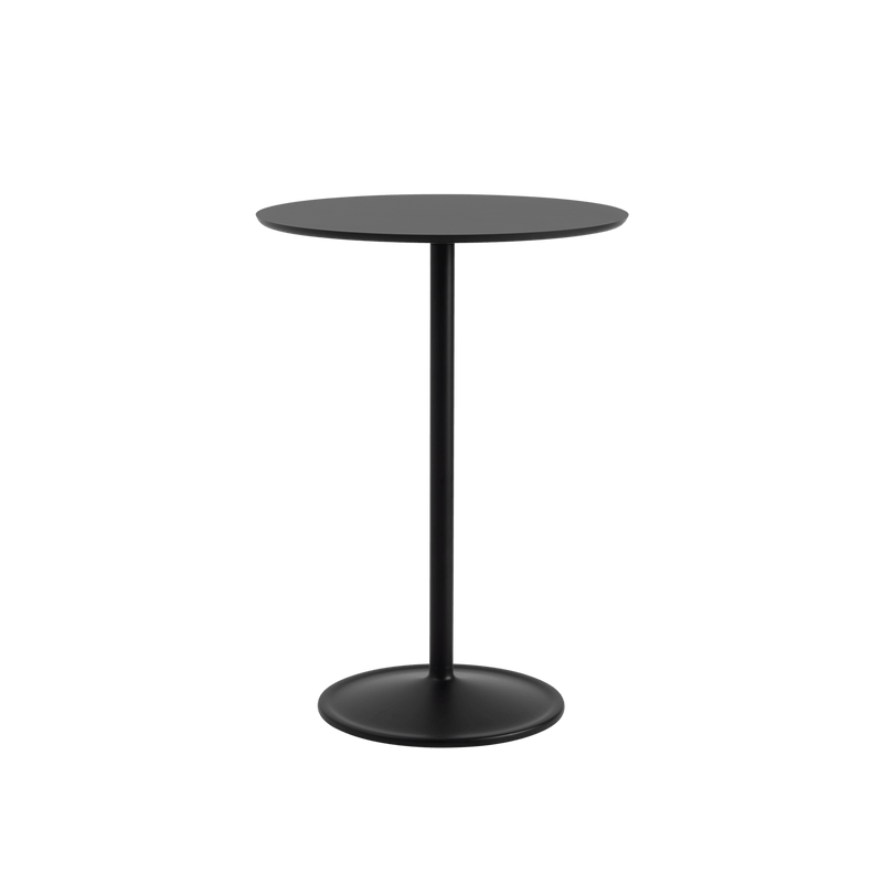 Soft Café Table - Round - Muuto Table + Task - Black Nanolaminate/Black - Low - HORNE