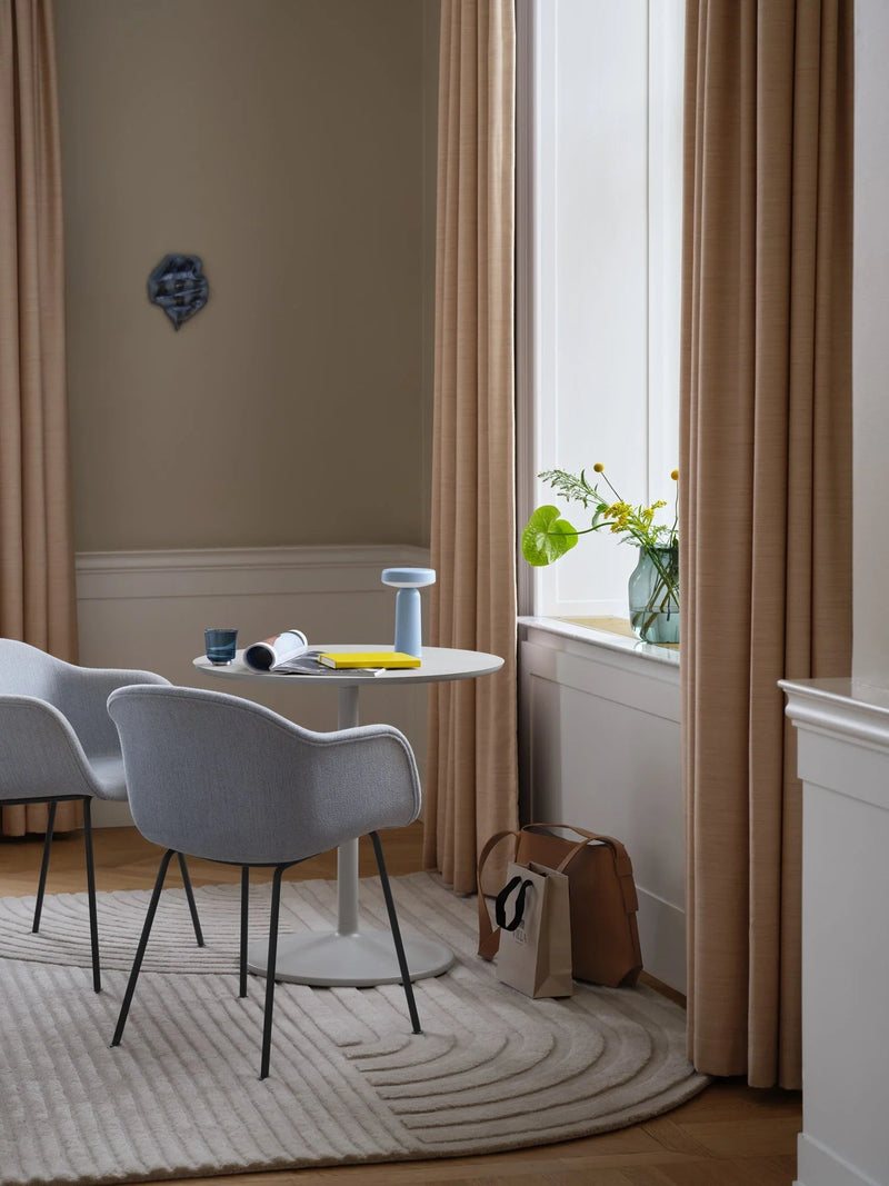 Soft Café Table - Round - Muuto Table + Task - Black Nanolaminate/Black - Low - HORNE