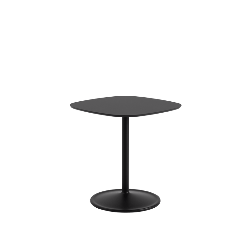 Soft Café Table - Square - Muuto Table + Task - Black Nanolaminate/Black - Low - HORNE