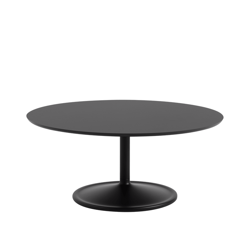 Soft Coffee Table - Round - Muuto Table + Task - Small - Black Nanolaminate/Black - HORNE