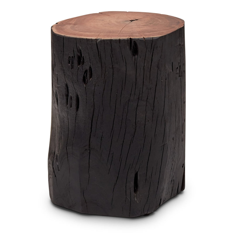 Solid Wood Stump - Urbia Stools + Benches + Ottomans - Ebonized - HORNE