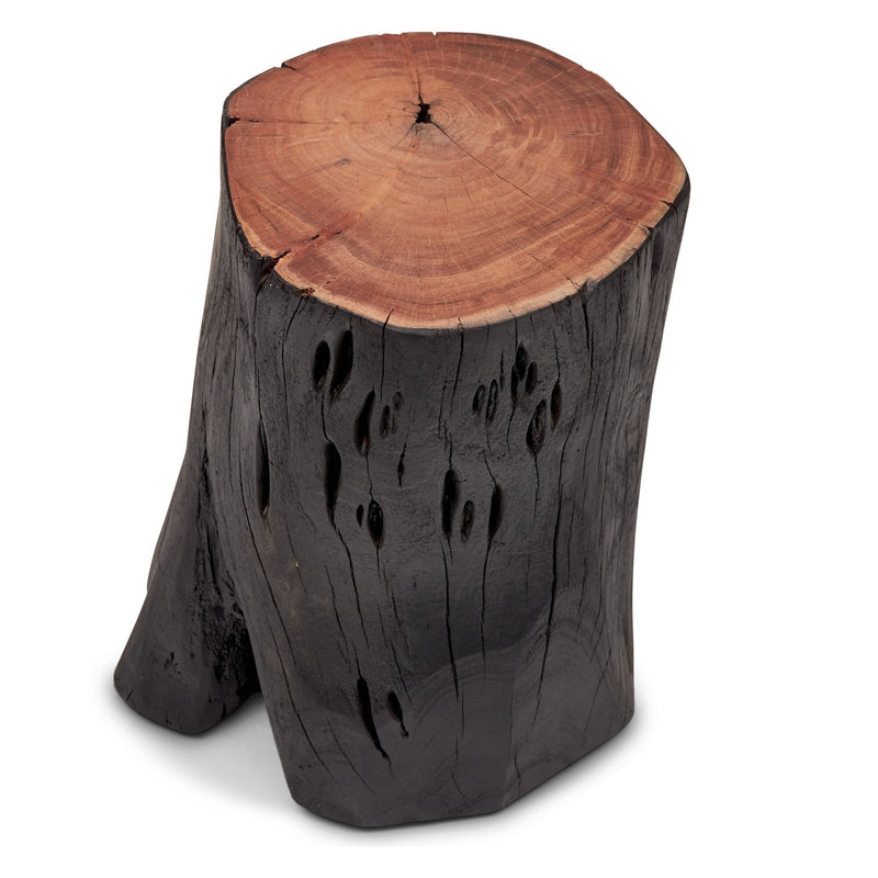 Solid Wood Stump - Urbia Stools + Benches + Ottomans - Ebonized - HORNE