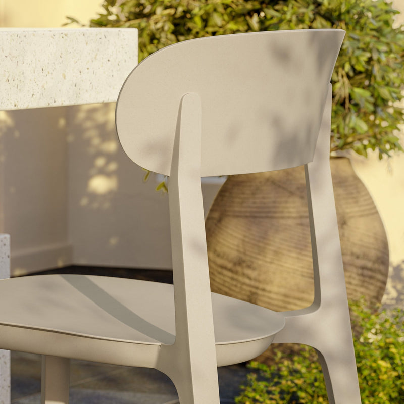 Spencer Eco - Friendly Outdoor Stacking Chair - Set of 4 - Urbia Chairs - Beige - HORNE