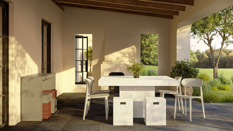 Spencer Eco - Friendly Outdoor Stacking Chair - Set of 4 - Urbia Chairs - Beige - HORNE