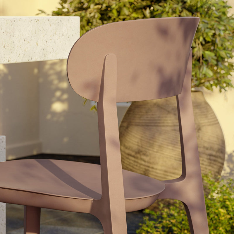 Spencer Eco - Friendly Outdoor Stacking Chair - Set of 4 - Urbia Chairs - Beige - HORNE