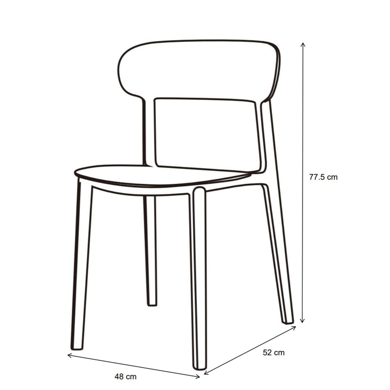 Spencer Eco - Friendly Outdoor Stacking Chair - Set of 4 - Urbia Chairs - Beige - HORNE