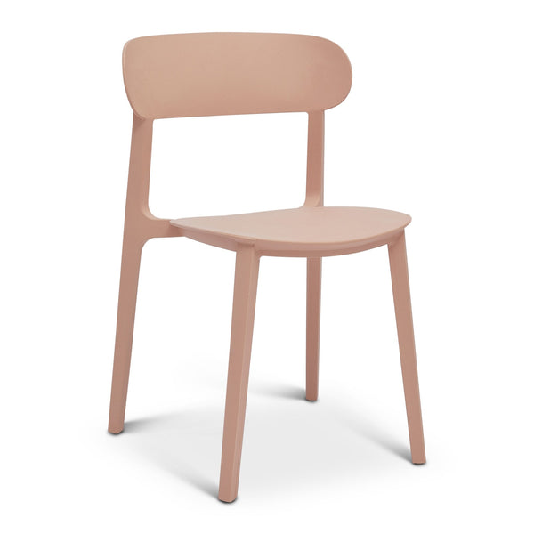Spencer Eco - Friendly Outdoor Stacking Chair - Set of 4 - Urbia Chairs - Dusty Rose - HORNE