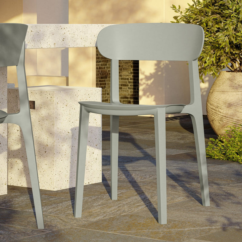 Spencer Eco - Friendly Outdoor Stacking Chair - Set of 4 - Urbia Chairs - Beige - HORNE