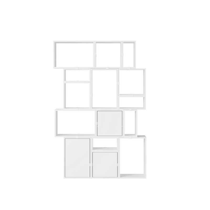 Stacked Storage System - Bookcase - Con 2 - Muuto Shelving - Brown Green - HORNE