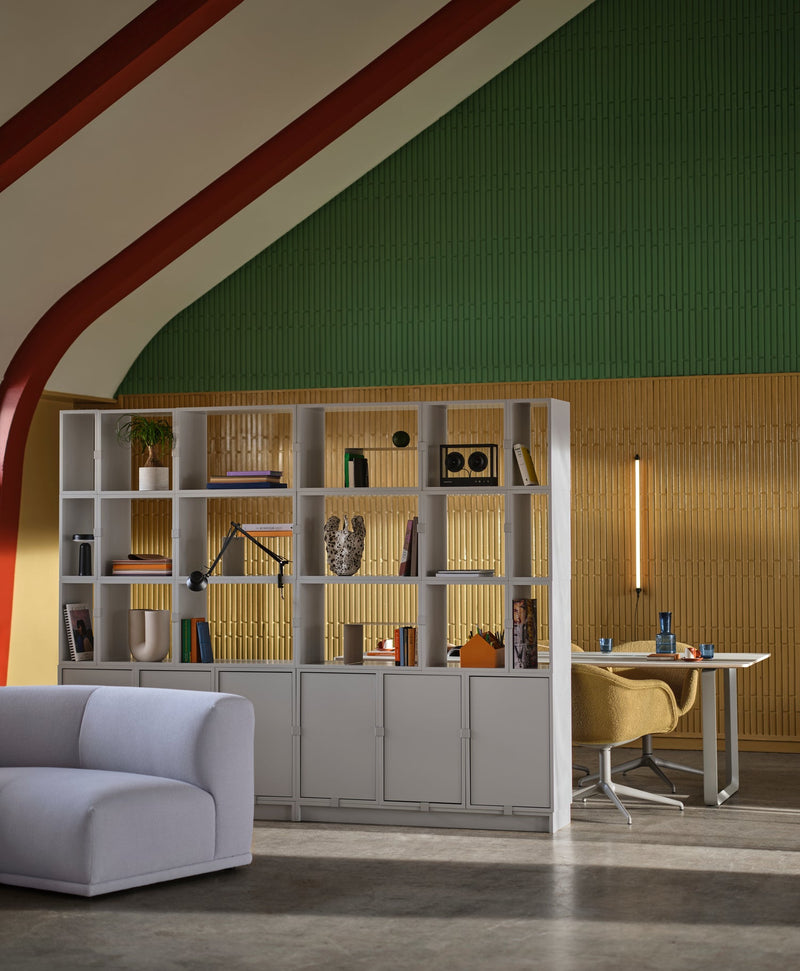 Stacked Storage System - Office Storage - Con 1 - Muuto Shelving - Brown Green - HORNE