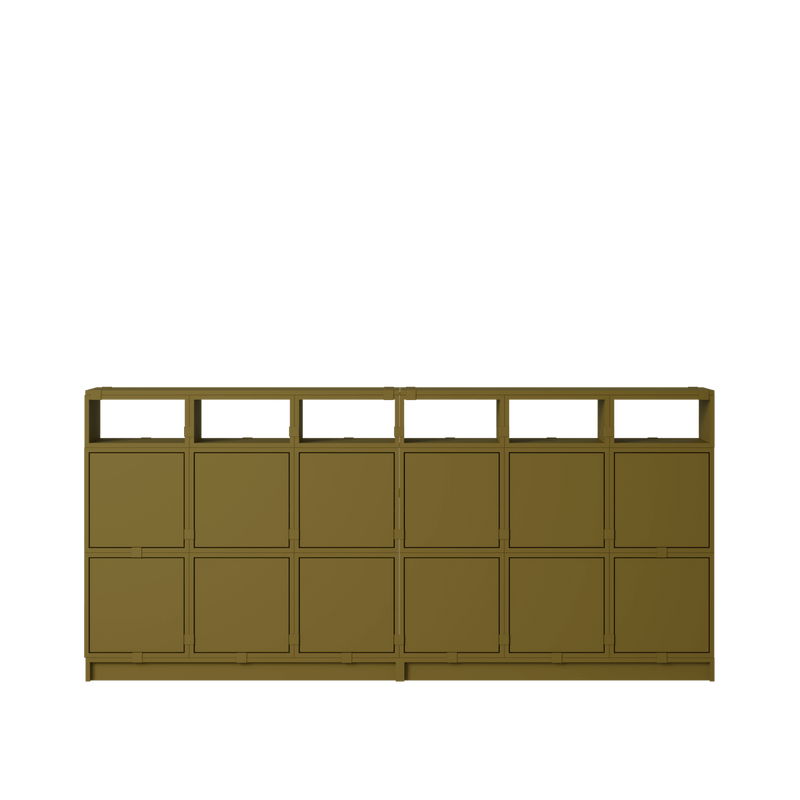 Stacked Storage System - Sideboard - Con 1 - Muuto Sideboards + Cabinets - Brown Green - HORNE