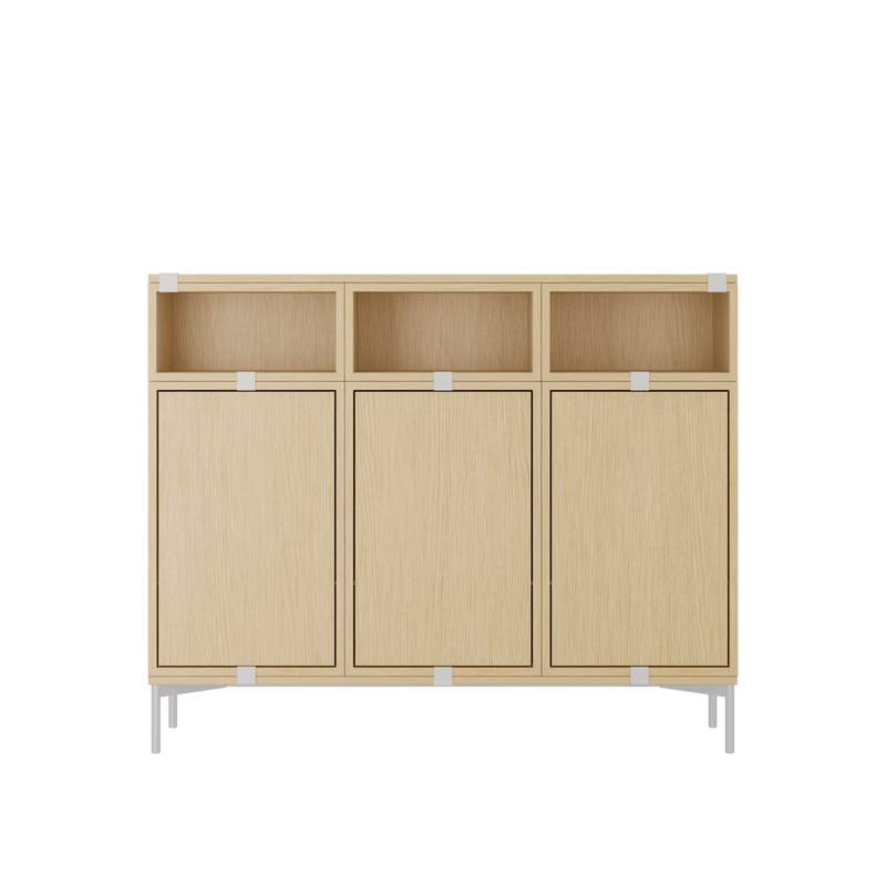 Stacked Storage System - Sideboard - Con 3 - Muuto Sideboards + Cabinets - Brown Green - HORNE