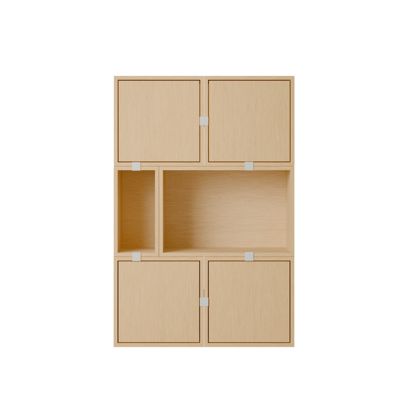 Stacked Storage System - Sideboard - Con 4 - Muuto Sideboards + Cabinets - Brown Green - HORNE