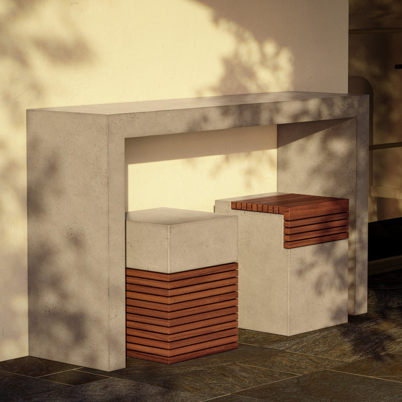 Stecca Alto Stool - Urbia Stools + Benches + Ottomans - Dark Grey Natural - HORNE