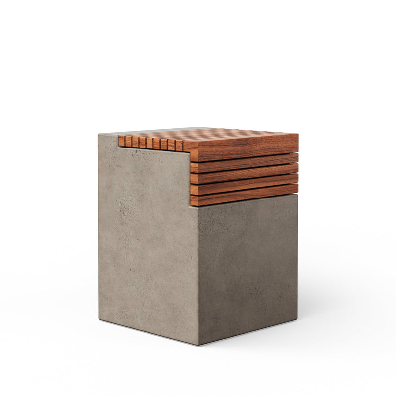 Stecca Cascata Stool - Urbia Stools + Benches + Ottomans - Dark Grey Natural - HORNE