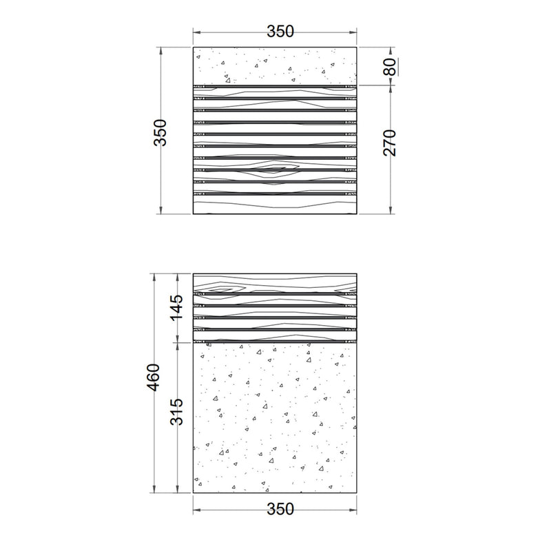 Stecca Cascata Stool - Urbia Stools + Benches + Ottomans - Dark Grey Natural - HORNE