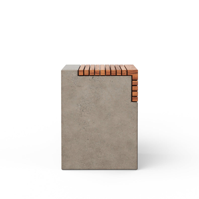 Stecca Cascata Stool - Urbia Stools + Benches + Ottomans - Dark Grey Natural - HORNE