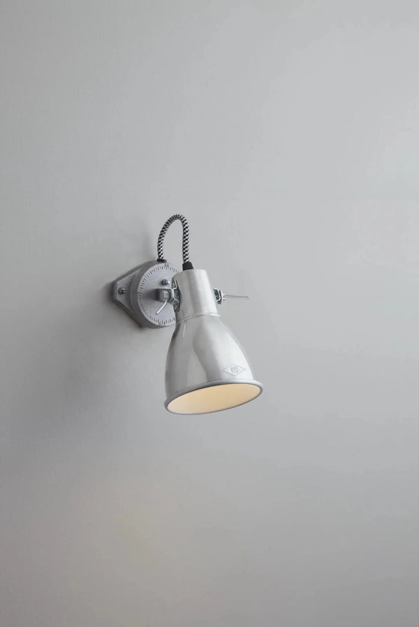 Stirrup 1 Single Wall Light - Original BTC Wall Sconces - Natural Aluminium - HORNE